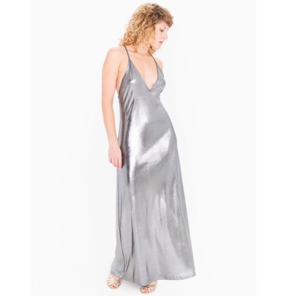 American Apparel silver disco dress